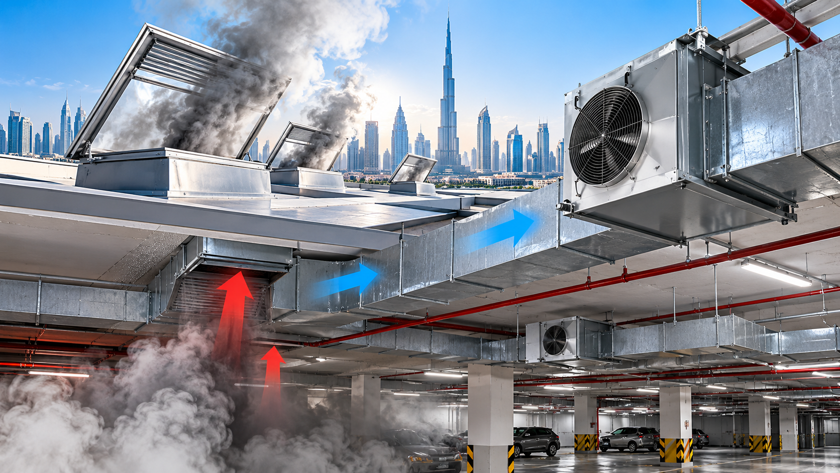 Smoke ventilation system installation
